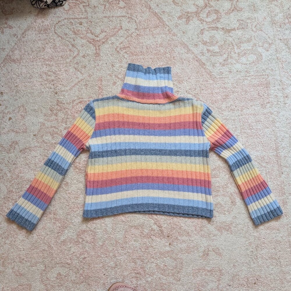 Vintage rainbow turtleneck sweater